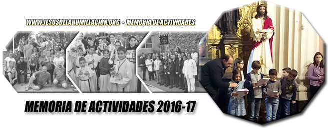 Fotografía principal: Exposición conmemorativa de nuestro 25 aniversario fundacional celebrada en el Centro Joaquín Roncal de la Fundación CAI-ASC desde el 11 al 25 de febrero de 2016 (fotografía de Jorge Sesé). Fotografías secundarias: La Cofradía en la visita realizada a la "Residencia ZAR Zalfonada" (fotografía de Sergio Herrero); fotografía de familia en el altar mayor de San Felipe con los hermanos fundadores de la Cofradía a los que se les impuso la "insignia de plata" por su pertenencia a la misma durante 25 años de forma ininterrumpida (fotografía de Mario Gambra); participación de la Cofradía en la procesión del Santo Entierro marcada por las inclemencias climatológicas (fotografía de David Beneded). 